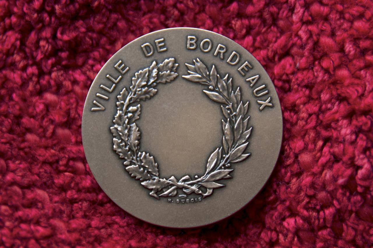 Medal From The City Of Bordeaux.